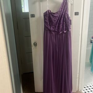 Purple one shoulder bridesmaid dress. New with tags!